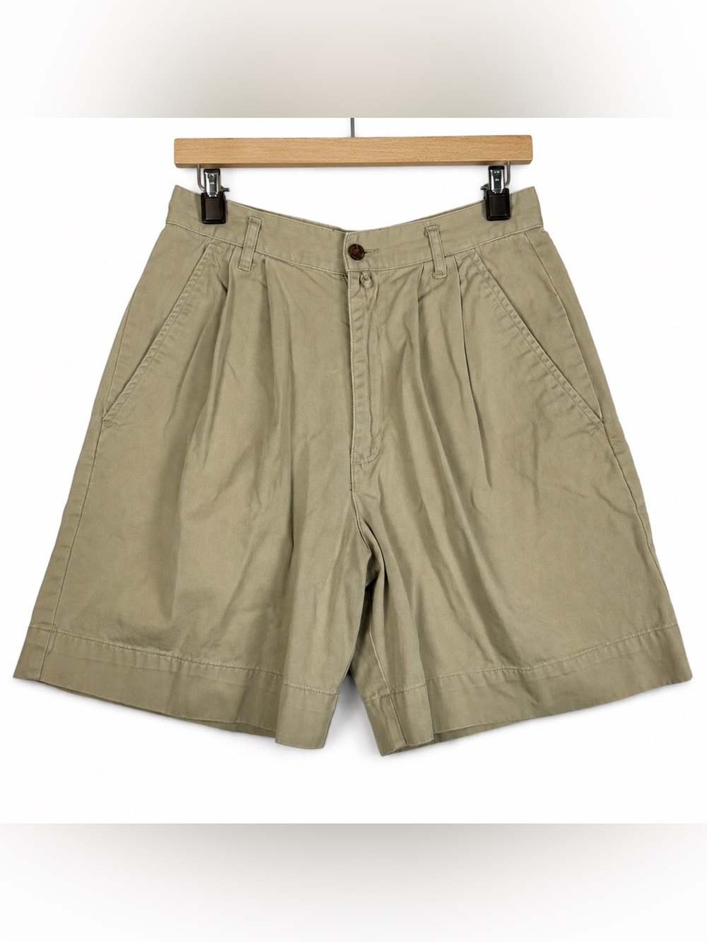 Vintage Abercrombie & Fitch Pleated Khaki Chino Shorts Sz 8